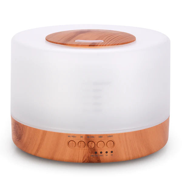 Calm Diffuser with Sound Features: Utilizes ultrasonic technology to release aroma by atomizing water and essential oil. Helps to humidify your environment. Quiet to promote restful sleep. Features continuous mist or auto-off timer. 9 unique sounds to help with a better sleep.