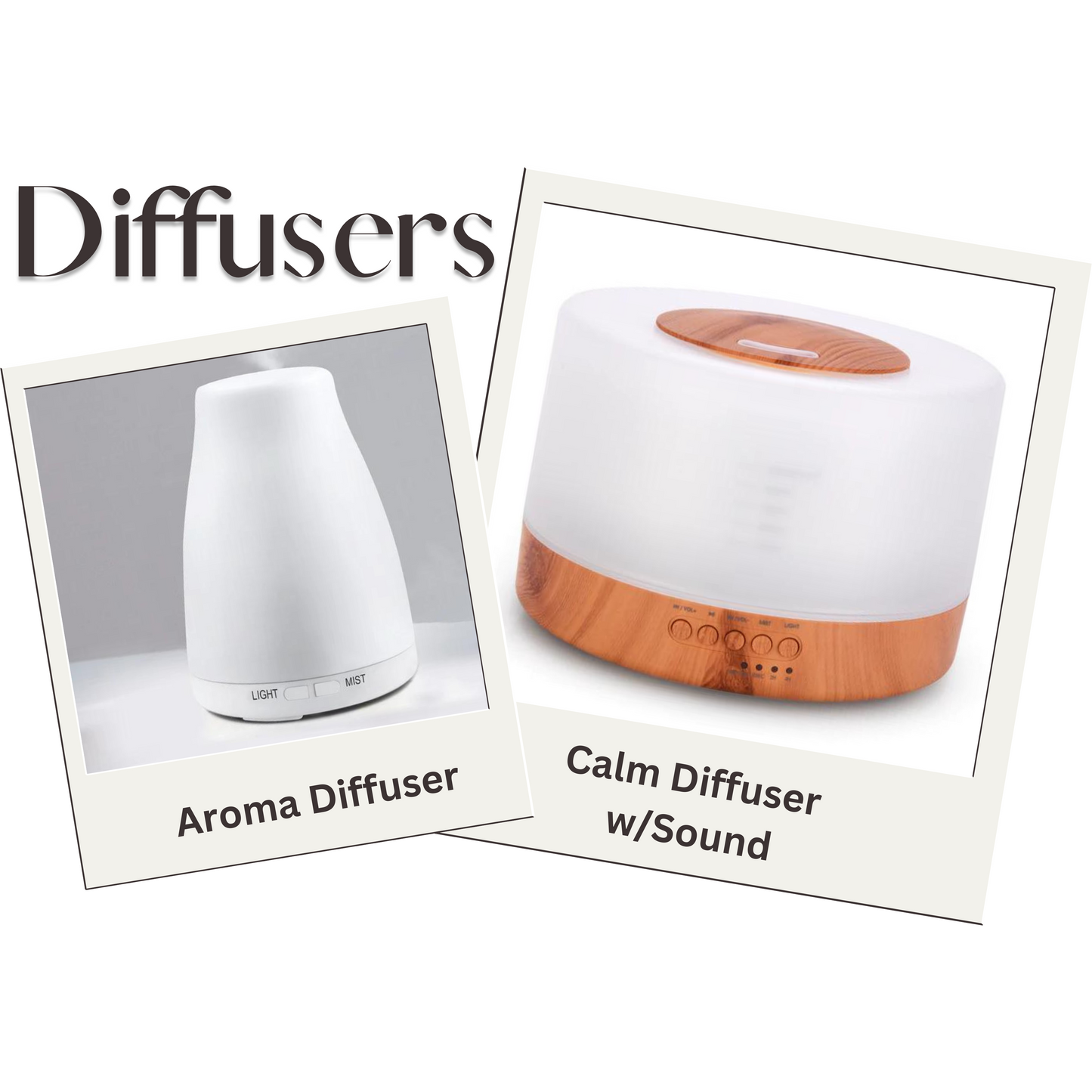Diffuser Features: Utilizes ultrasonic technology to release aroma by atomizing water and essential oil Helps to humidify your environment Quiet to help promote a restful sleep Features continuous mist or auto-off timer