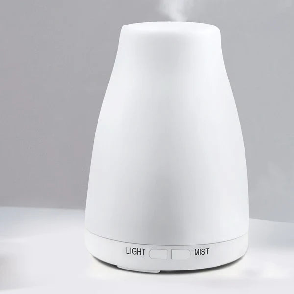 Rize Aroma Diffuser Utilizes ultrasonic technology to release aroma by atomizing water and essential oil. Helps to humidify your environment. Quiet to help promote a restful sleep. Features continuous mist or auto-off timer. Offers 7 LED colors to match your mood.